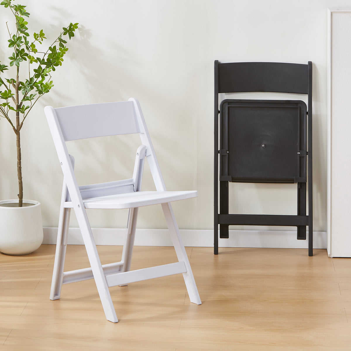 Silla Plegable Erin, Blanco, Diseño Práctico y Funcional