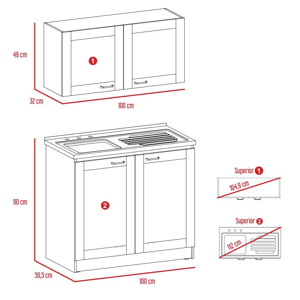 Cocina Integral Toronto color Blanco.