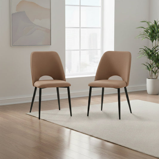Set de 2 Sillas Urban, Color Marrón, con Espaldar y Diseño Moderno