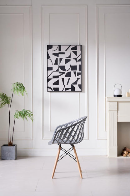 Silla Oasis con Brazos, Color Gris, con Espaldar, detalle