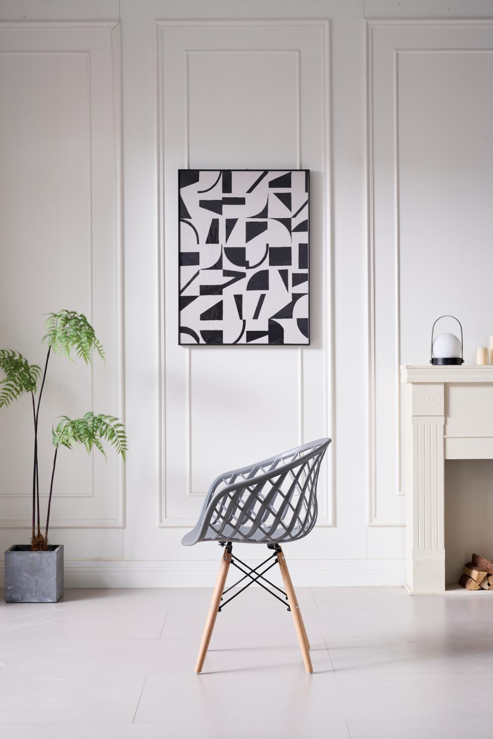 Silla Oasis con Brazos, Color Gris, con Espaldar, detalle