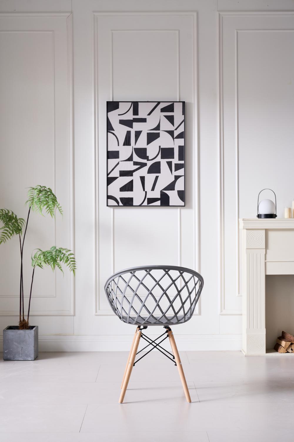 Silla Oasis con Brazos, Color Gris, con Espaldar, en ambiente