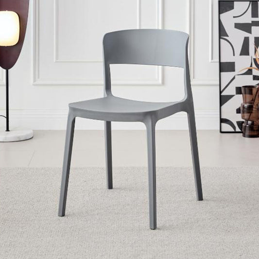 Silla Mónaco, Color Gris Oscuro, con Espaldar y Diseño Moderno