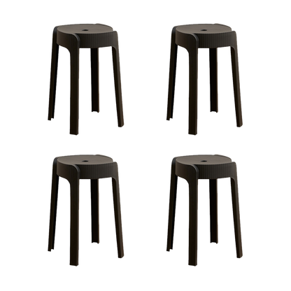 Set de 4 Butucos Apilable Maison, Color Negro, Diseño Moderno
