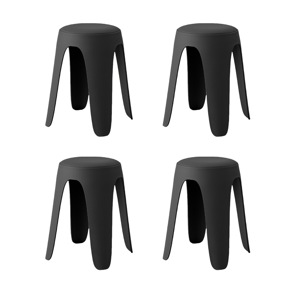 Set de 4 Butacos Else con Cojín · Negro