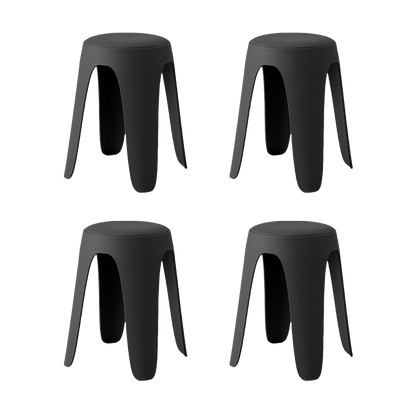 Set de 4 Butacos Else con Cojín · Negro