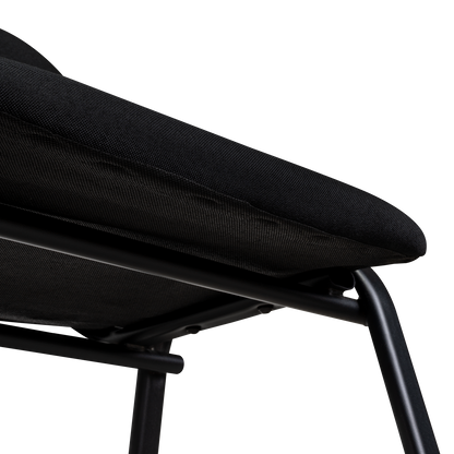 Silla Interlocutora, Negro, con Espaldar y Diseño Sencillo X6