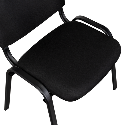 Silla Interlocutora, Negro, con Espaldar y Diseño Sencillo X6
