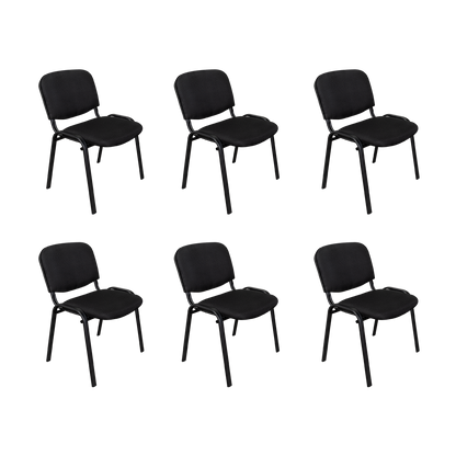 Silla Interlocutora, Negro, con Espaldar y Diseño Sencillo X6