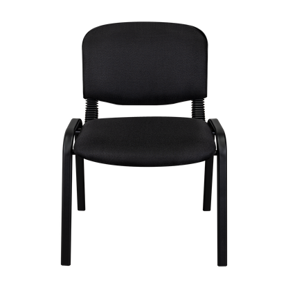Silla Interlocutora, Negro, Con espaldar y diseño sencillo sin brazo, vista frontal