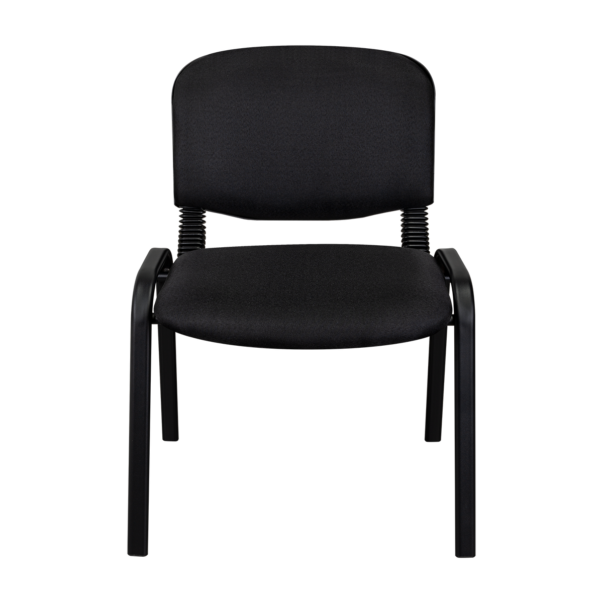 Silla Interlocutora, Negro, Con espaldar y diseño sencillo sin brazo, vista frontal