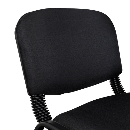 Silla Interlocutora, Negro, Con espaldar y diseño sencillo sin brazo, medidas