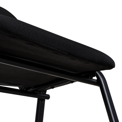 Silla Interlocutora, Negro, Con espaldar y diseño sencillo sin brazo, vista superior
