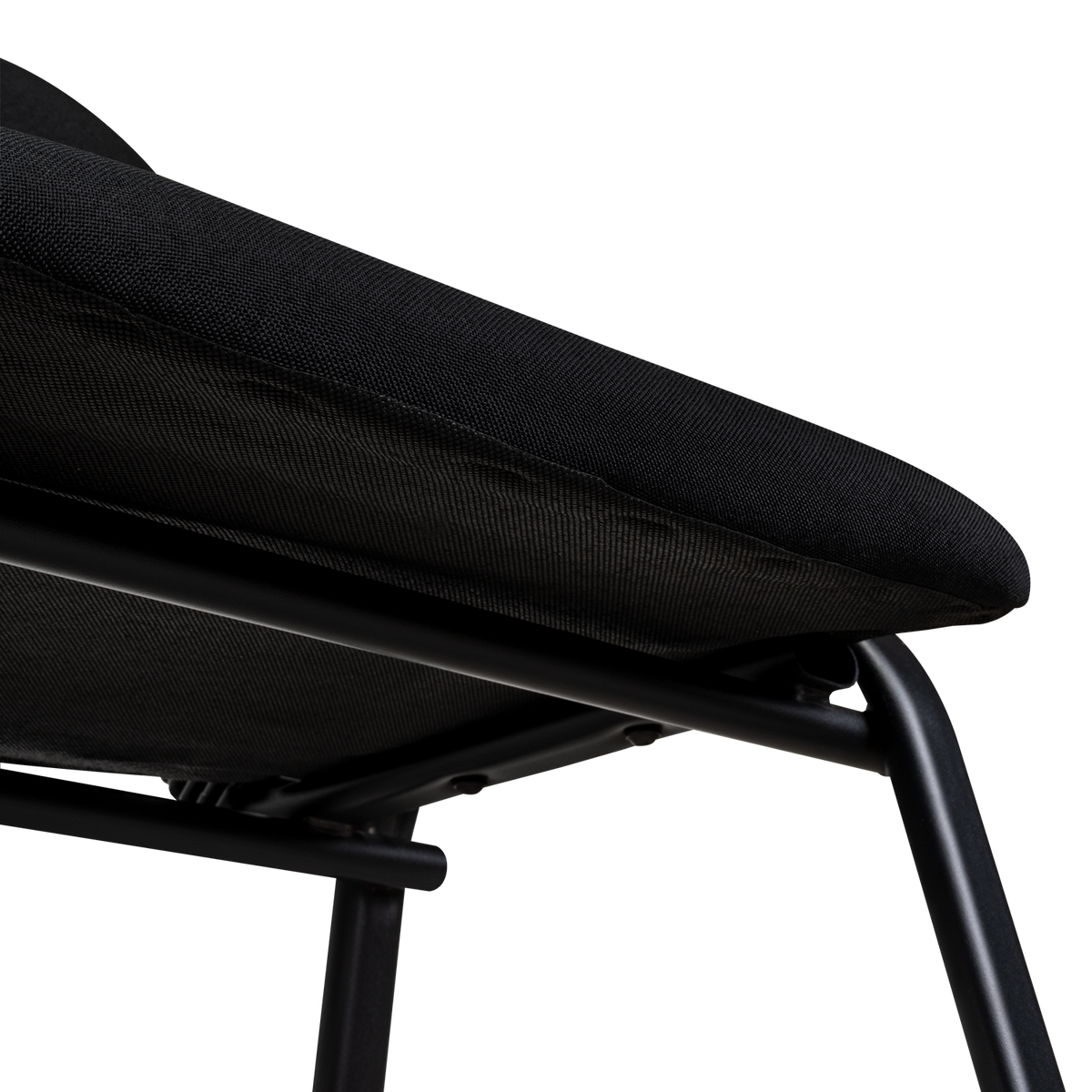 Silla Interlocutora, Negro, Con espaldar y diseño sencillo sin brazo, vista superior