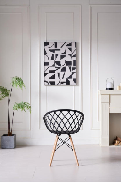 Silla Oasis con Brazos, Color Negro, con Espaldar, en ambiente