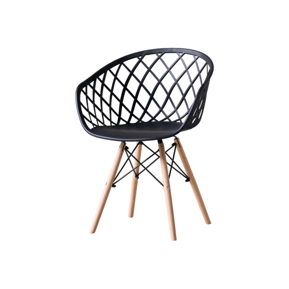 Silla Oasis con Brazos, Color Negro, con Espaldar, medidas