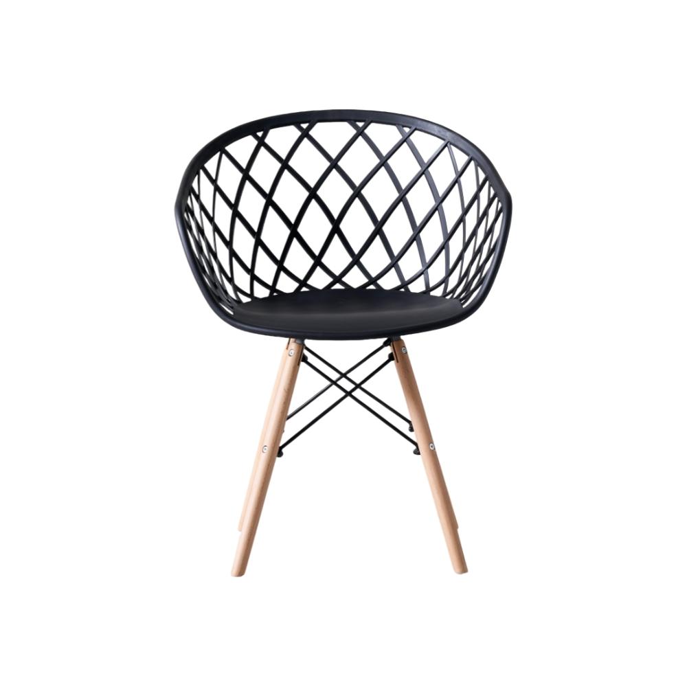 Silla Oasis con Brazos, Color Negro, con Espaldar, detalle de acabado