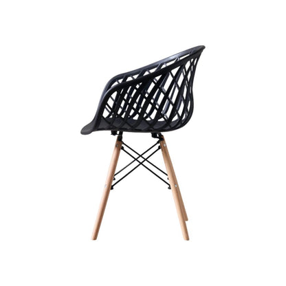 Silla Oasis con Brazos, Color Negro, con Espaldar, vista superior