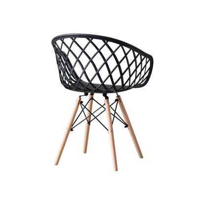 Silla Oasis con Brazos, Color Negro, con Espaldar, abierto