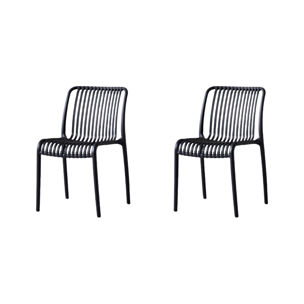 Juego de Comedor Redex · Mesa Redonda + 2 Sillas · Negro