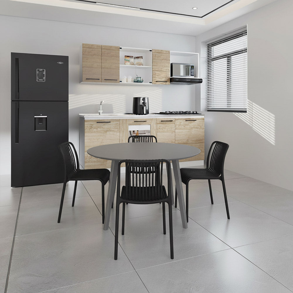 Silla Terra, Color Negro, con Espaldar, medidas