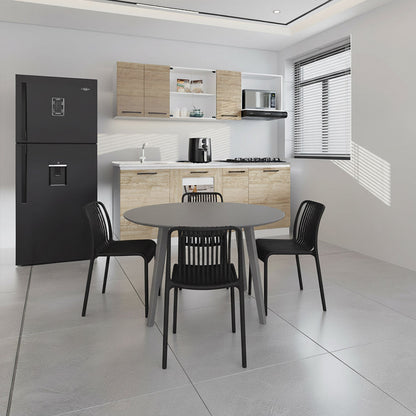 Silla Terra, Color Negro, con Espaldar, medidas