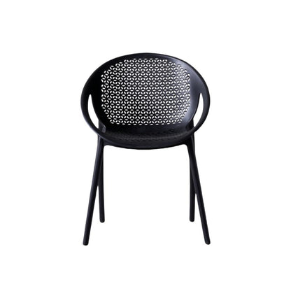 Silla Selva con Brazos, Color Negro, con Espaldar, vista superior