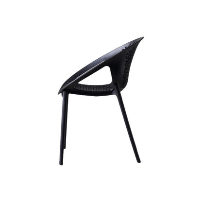 Silla Selva con Brazos, Color Negro, con Espaldar, abierto