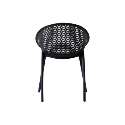 Silla Selva con Brazos, Color Negro, con Espaldar, vista en perspectiva