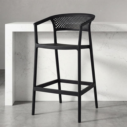 Silla para Bar Salvador, Negro, con Reposa Pies Doble Proposito