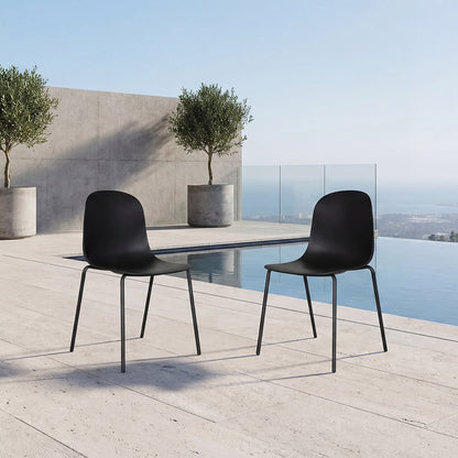 Set de 2 Sillas Aiara, Color Negro, Diseño Moderno
