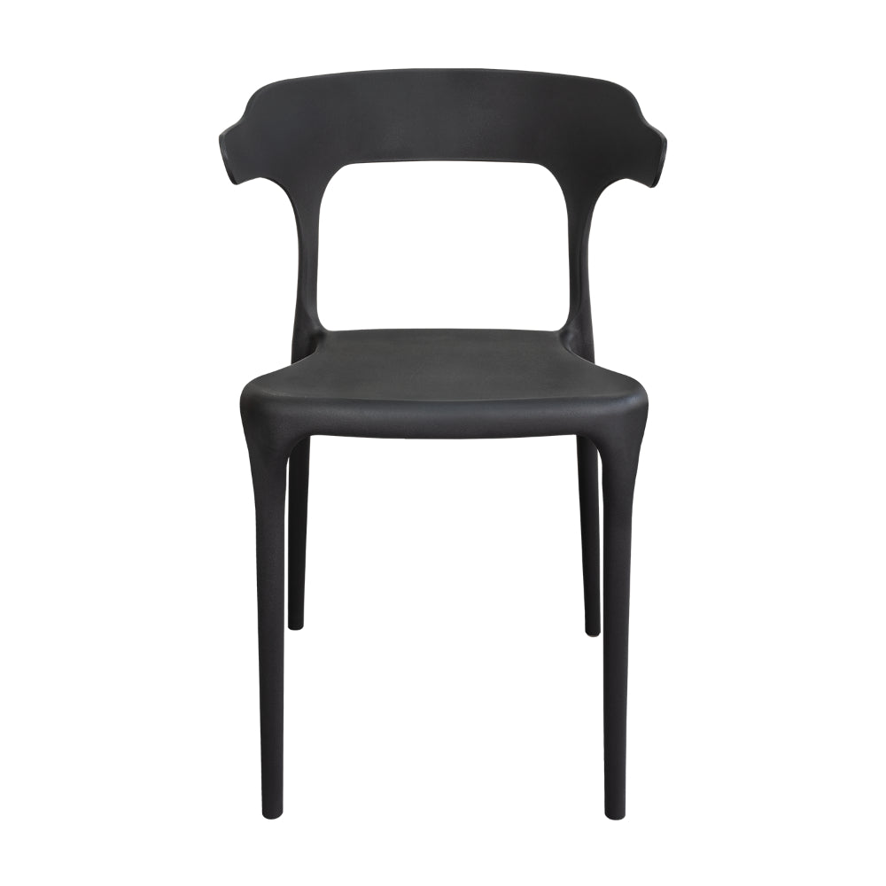 Silla Elena, Color Negro, con Espaldar y Diseño Moderno, medidas