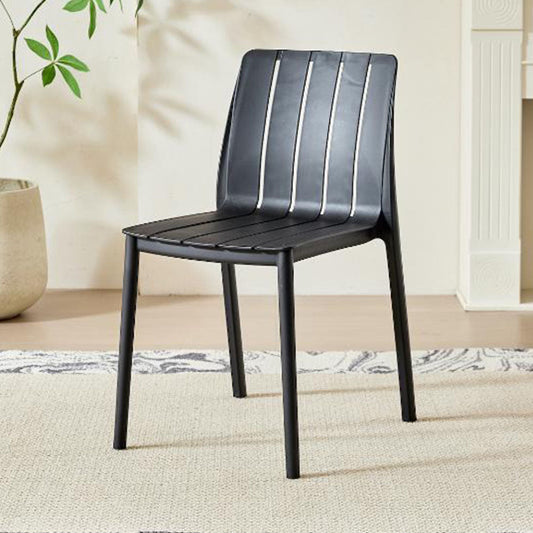 Silla Alice, Color Negro, con Espaldar y Diseño Minimalista