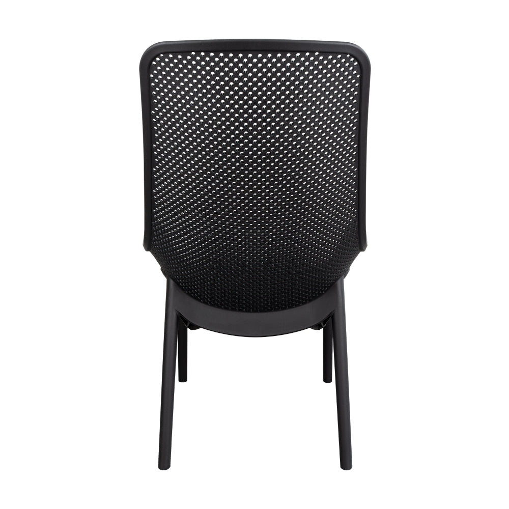 Silla Lounge Mayorca, Negro, con Espaldar y Reposa Brazos, vista superior
