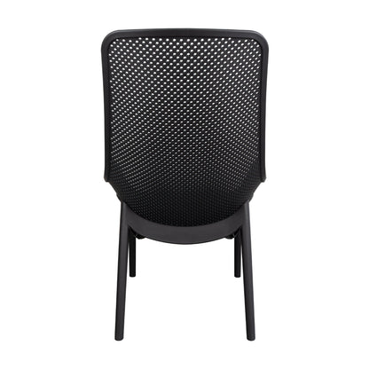 Silla Lounge Mayorca, Negro, con Espaldar y Reposa Brazos, vista superior