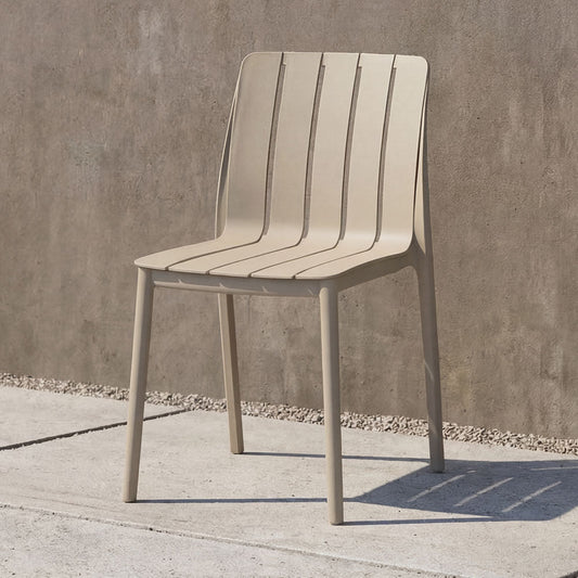 Silla Alice, Taupe, con Espaldar y Diseño Minimalista