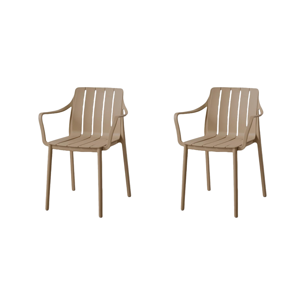 Juego de Comedor Vive · Mesa Redonda + 2 Sillas · Taupe