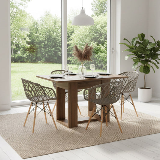 Juego de Comedor Karly · 4 Sillas · Taupe
