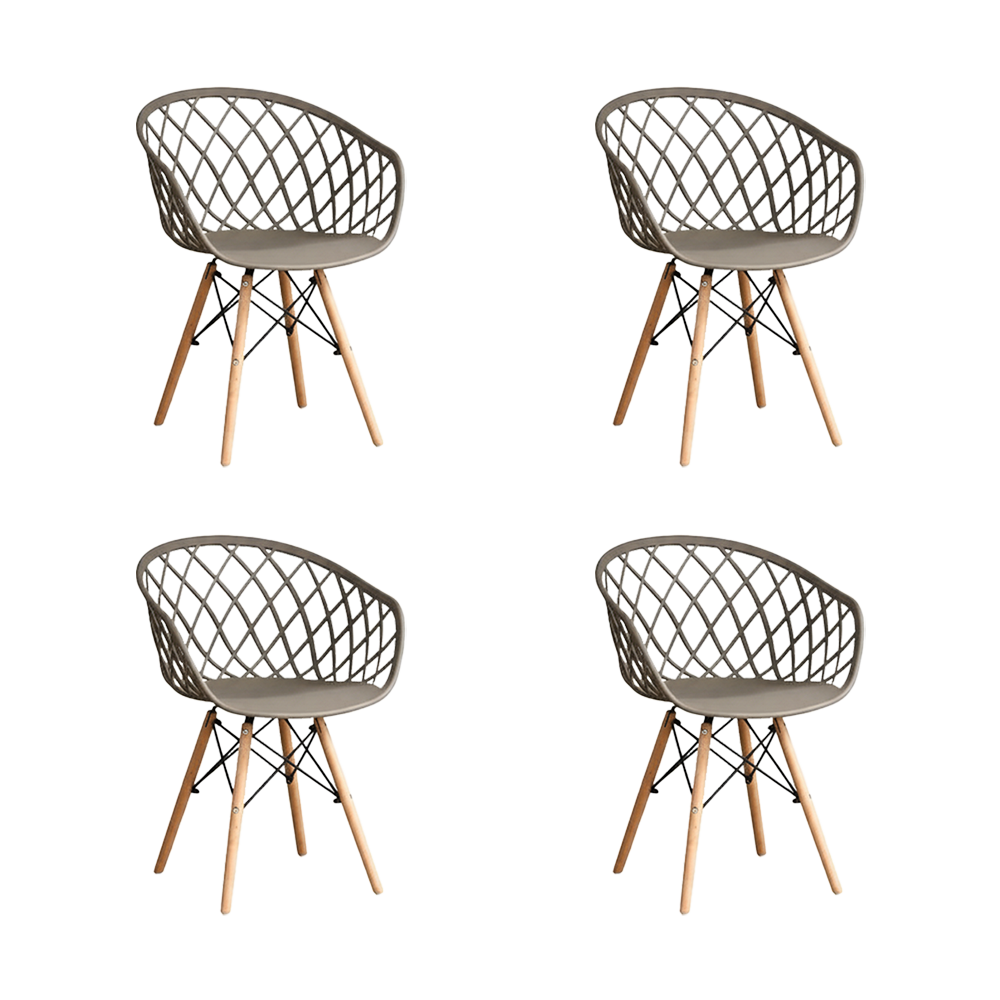 Juego de Comedor Karly · 4 Sillas · Taupe