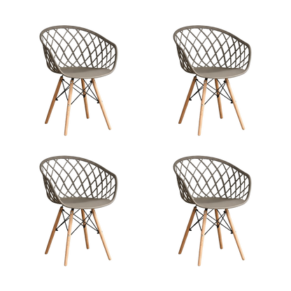 Juego de Comedor Karly · 4 Sillas · Taupe