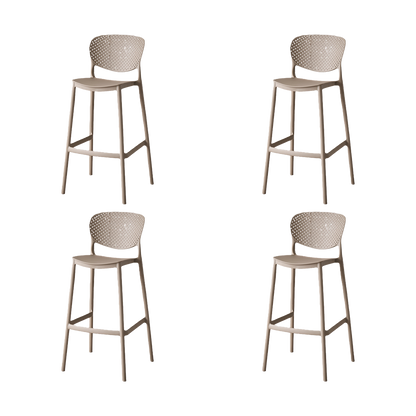 Set de 4 Sillas para Bar Río, Color Taupe, Diseño Moderno
