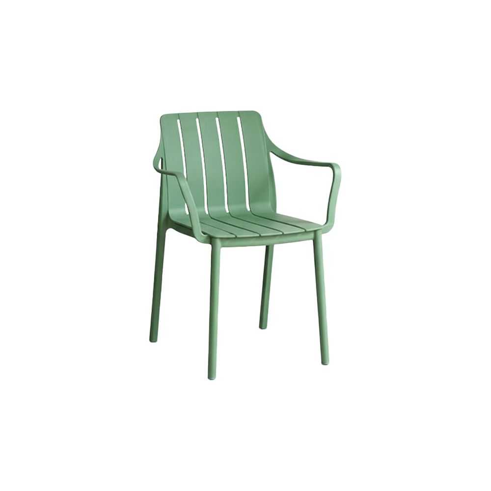 Juego de Comedor Naviz · 4 Sillas · Verde Olivo