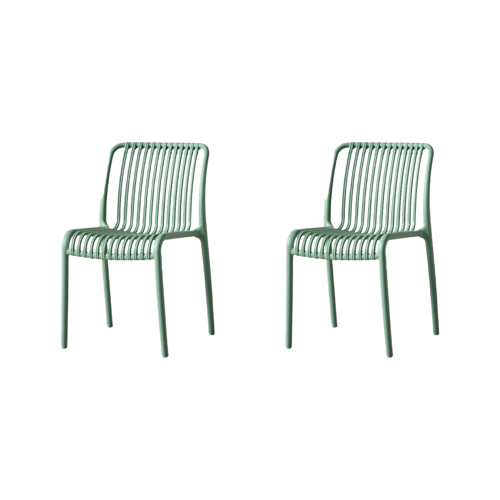Set de 2 Sillas Terra, Color Verde Olivo, con Espaldar