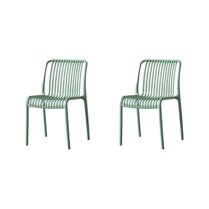 Set de 2 Sillas Terra, Color Verde Olivo, con Espaldar