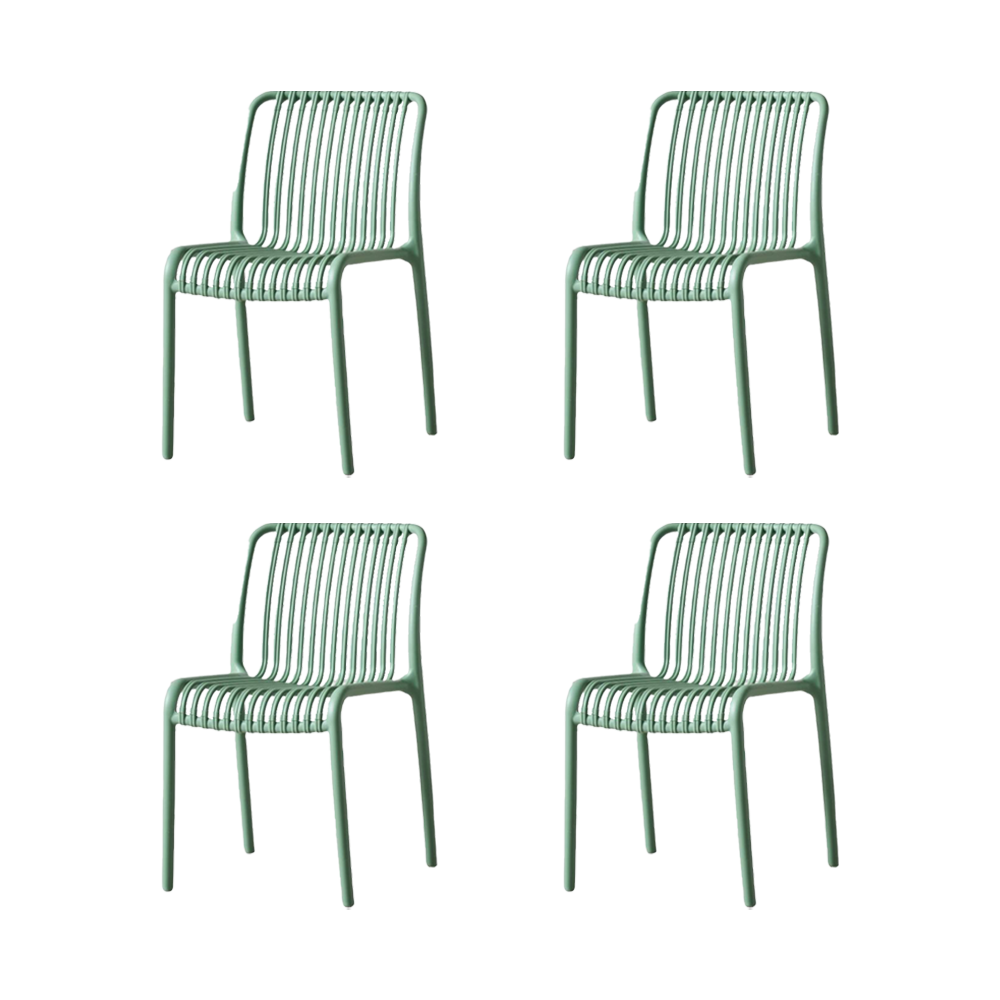 Set de 4 Sillas Terra, Color Verde Olivo, con Espaldar