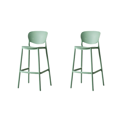 Set de 2 Sillas para Bar Río, Color Verde Olivo, Diseño Moderno