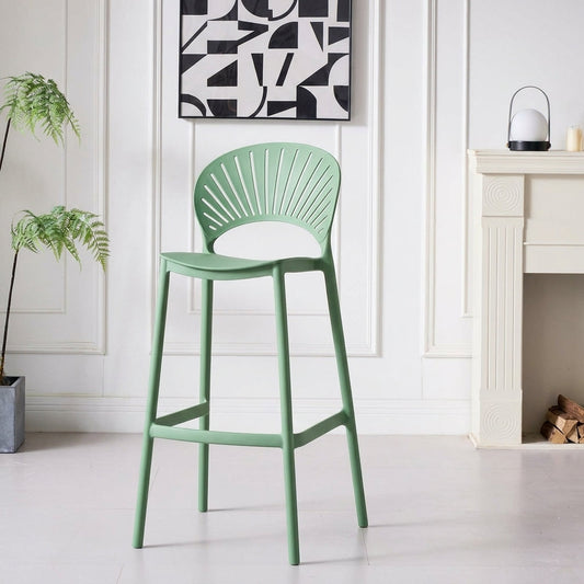 Silla para Bar Paraíso, Color Verde Olivo, Diseño Moderno