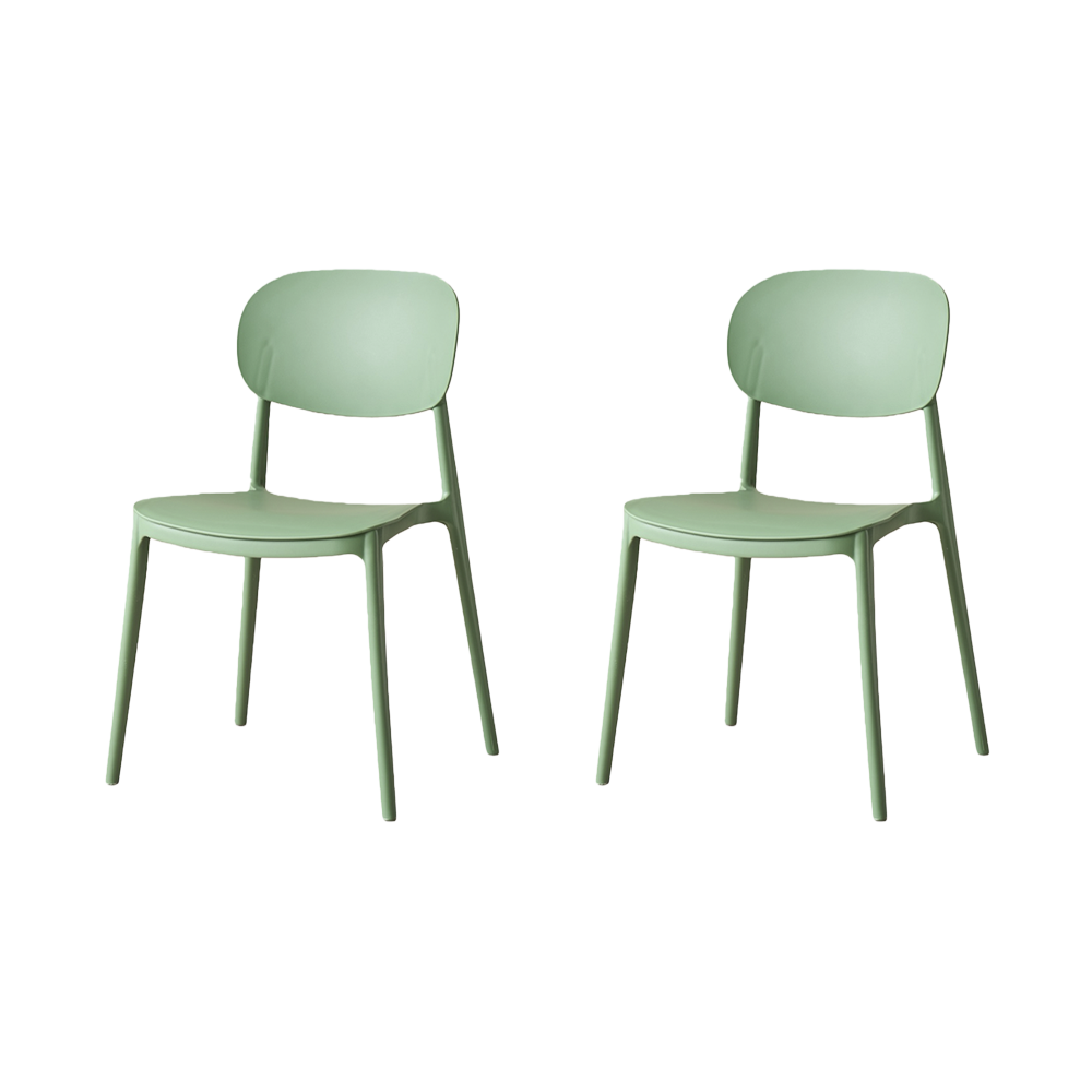 Set de 2 Sillas Milán, Color Verde, con Espaldar y Diseño Moderno