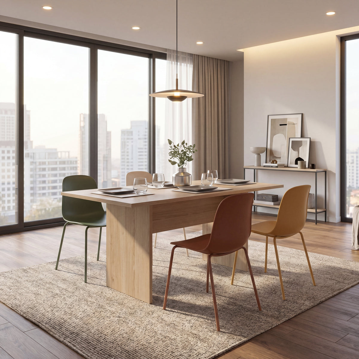 Combo Brisa, Incluye Mesa Comedor y 4 Sillas con Espaldar