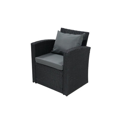 Sala de Terraza Mimbe · Negro y Gris